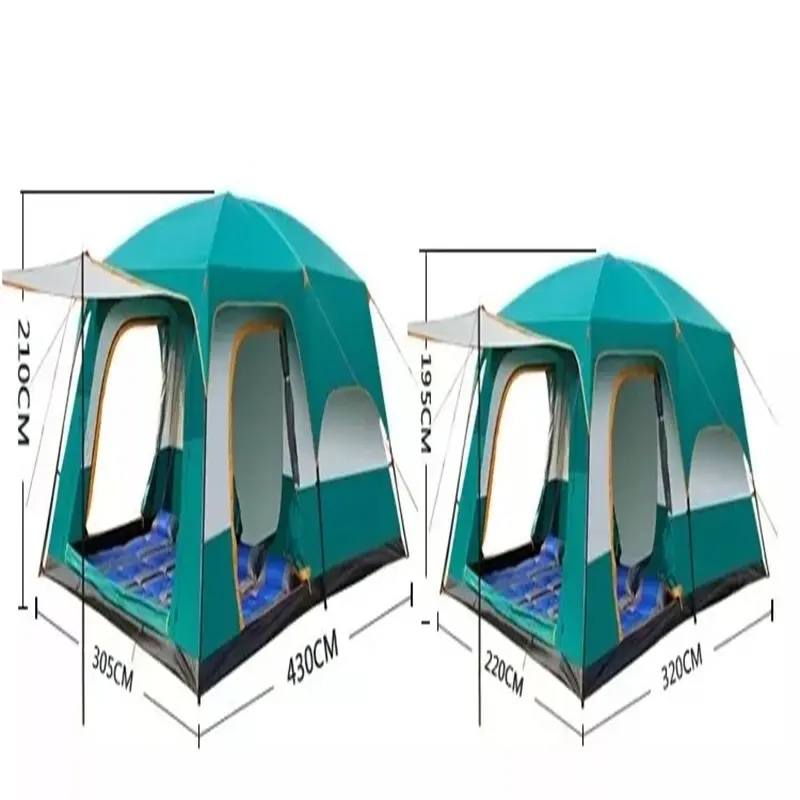 מכירה לוהטת מפעל מחיר פופ האוטומטי עמיד למים גדול במיוחד קמפינג אוהלי משפחת אוהל חיצוני קמפינג
