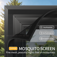 Malla Mosquitera Autoadhesiva con Cierre para Ventanas Corredizas y Arqueadas, Fácil Instalación sin Herramientas
