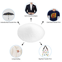 Poudre adhésive de fonte chaude étirable élevée molle chaude de poudre de fonte de DTF pour le transfert de chaleur imprimant la poudre blanche de TPU