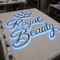 Lettres lumineuses en métal pour l'image de marque de l'entreprise, signalétique murale personnalisée pour bureau