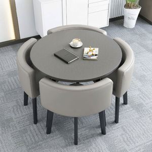 <span class=keywords><strong>Mesa</strong></span> de Comedor Redonda de Lujo con 4 Sillas, <span class=keywords><strong>Mesa</strong></span> de Comedor Moderna de Estilo Nórdico, Mesas de Jantar, Muebles de Cocina - Product Image 5