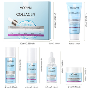 Kit de Cuidado de la Piel con Colágeno para una Piel Perfecta, 5 Piezas, Antiarrugas, Aclarante, Reafirmante, Set de Cuidado de la Piel Natural con Colágeno, Caja de Regalo - Product Image 6