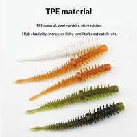 Leurre souple artificiel Lead Head Swimbait avec queue en forme d'aiguille, leurre insecte dansant pour le bar