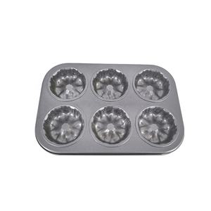Fabricación <span class=keywords><strong>profesional</strong></span> Acero al carbono 0,35mm Mini Muffin Pan Durable Bandeja <span class=keywords><strong>para</strong></span> hornear 6 Cup Crown Muffin Pans - Product Image 4