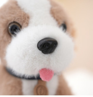 Porte-clés chien en peluche mignon avec collier, jouet en peluche, poupée chiot, porte-clés chien en peluche, peluches, porte-clés caniche