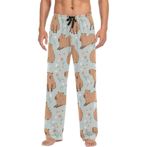 Fuente de fábrica para <span class=keywords><strong>Amazon</strong></span> Pijamas de invierno para hombres Impresión digital 3D Generación extranjera Leggings Algodón Pantalones impresos en 3D - Product Image 4
