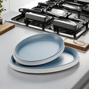Nuovo disegno ristorante rotondo melamina piatto <span class=keywords><strong>blu</strong></span> <span class=keywords><strong>set</strong></span> - Product Image 2