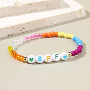 Braccialetto di <span class=keywords><strong>amicizia</strong></span> bohémien personalizzato Taylor braccialetto di perline colorato da concerto per bambini regolabile a mano - Product Image 6