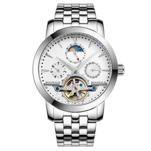 Reloj mecánico automático multifuncional para hombre, reloj de pulsera luminoso de acero inoxidable resistente al agua - Product Image 4