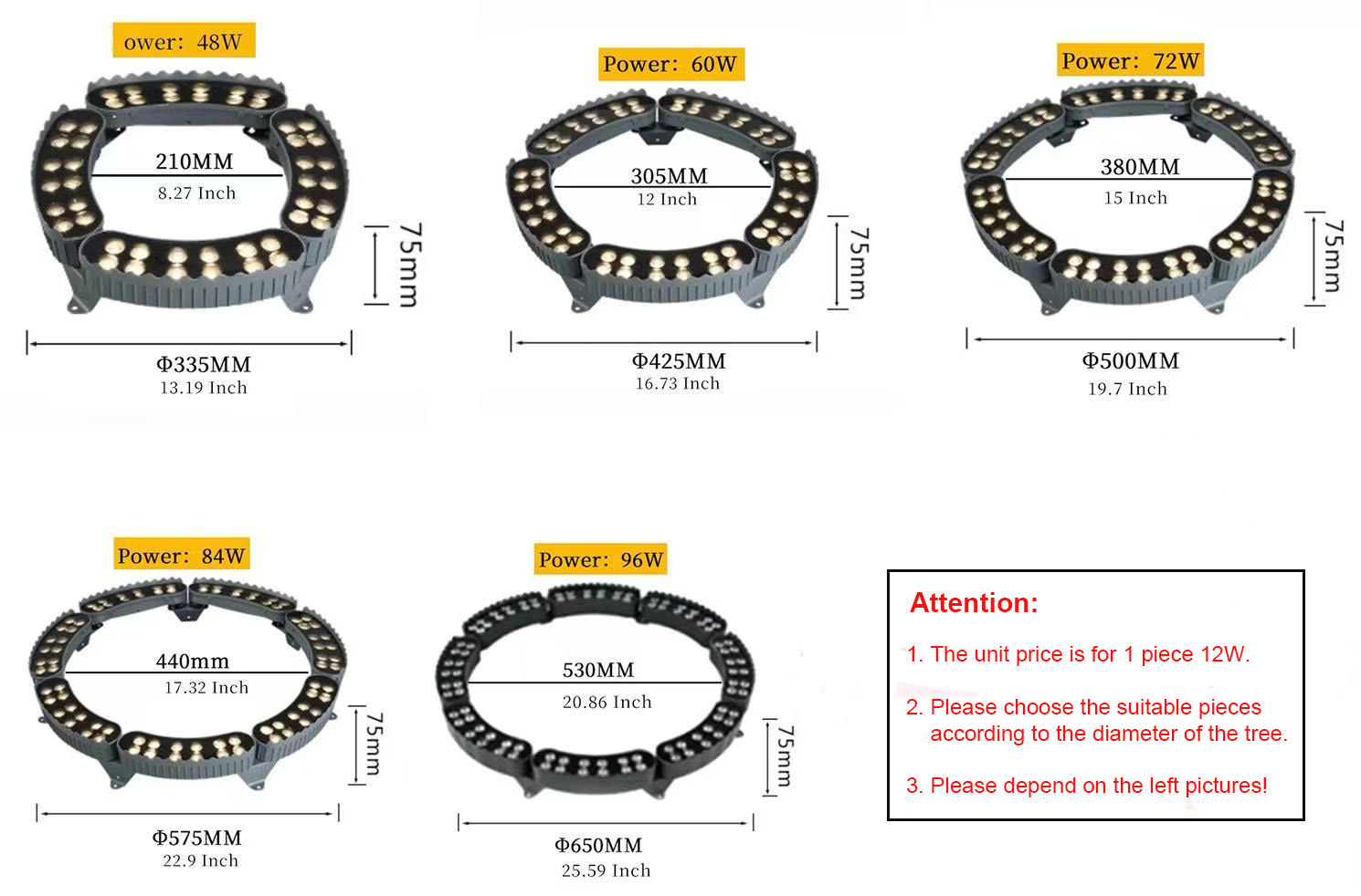 Waterproof IP65 220V LED Tree Ring Light 12W for Garden Landscape Lighting · image 6