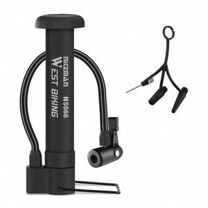 Bomba de Bicicleta Portátil Universal para MTB, Bomba de Aire Manual de 80 PSI, Válvula Schrader, Bomba de Piso, Inflador de Neumáticos, Accesorio de Ciclismo - Product Image 1