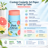 Tube en carton personnalisé pour déodorant solide, parfum solide, baume à lèvres, soins de la peau, emballage cosmétique OEM