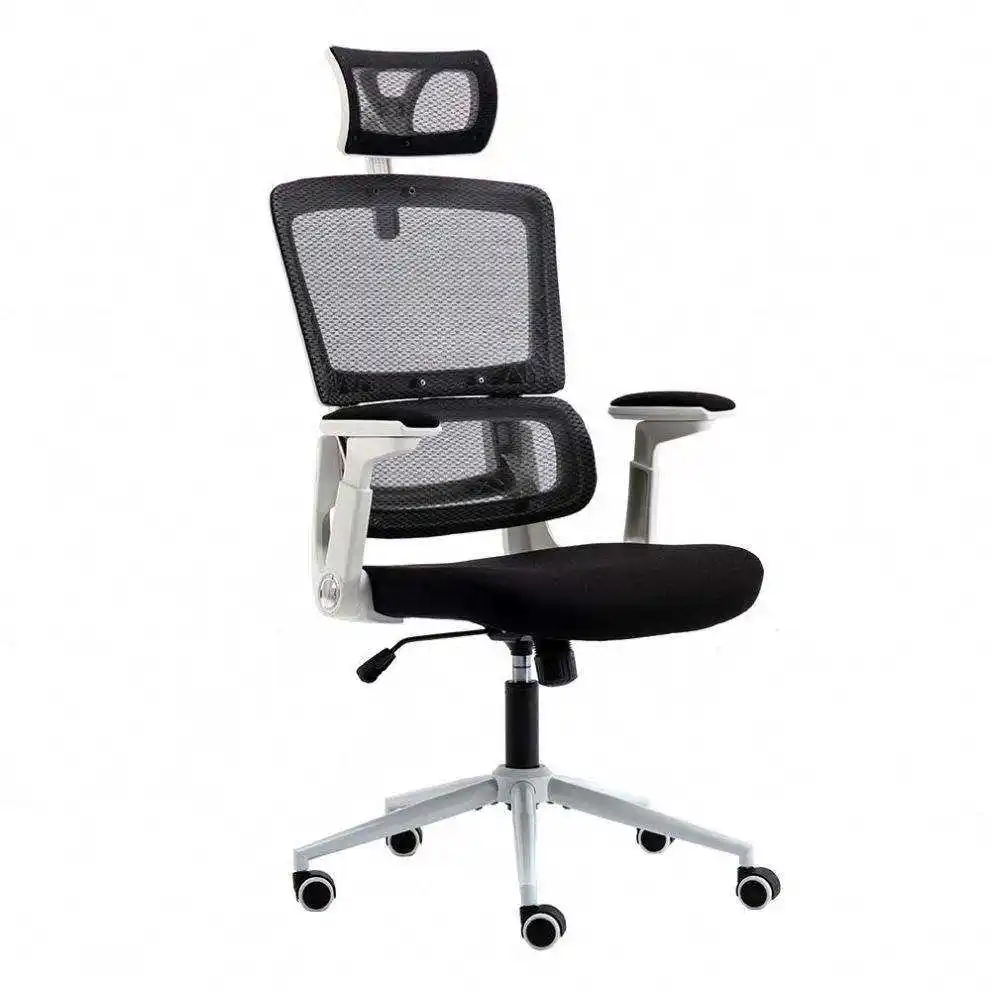 Cómoda Silla de escritorio de malla de tela de calidad, sillas de oficina ergonómicas giratorias ejecutivas