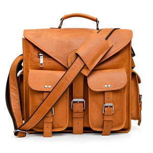 Real Leather <b>Small</b> <b>Messenger</b> <b>Bag</b> Sport Crossbody Shoulder Satchel Laptop Office Work Travel Unisex Business Gift Premium <b>Bag</b> Pro - Product Image 4
