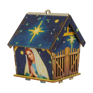 Kit de Modélisme DIY en Bois 3D pour Peinture Diamantée, Modèle de Chalet, Drapeau Américain, <span class=keywords><strong>Aigle</strong></span>, Ensemble d'Art Diamanté 5D, Décoration et Cadeau pour le Jour de l'Indépendance - Product Image 4