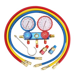 Kit de Carga de Refrigerante de Doble Manómetro R410a, Juego de Manómetros de Aleación de Aluminio para Reparación de Aire Acondicionado de Automóviles - Product Image 1