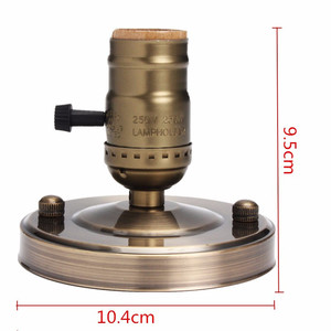 Kim loại máy tính để bàn cơ sở đèn E26 E27 vít bóng đèn chủ cơ sở ổ cắm với Knob/Dây kéo chuyển đổi cơ sở đèn để giữ bóng đèn - Product Image 4