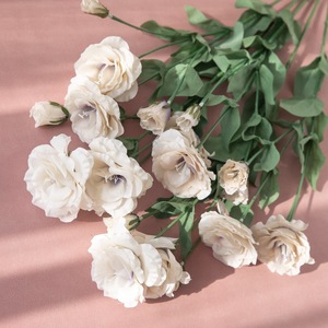 Fleurs artificielles CallaFloral Lisianthus à 4 têtes, rose, bleu, champagne, violet, pour la décoration de la maison, les bouquets de mariage DY-397 - Product Image 2
