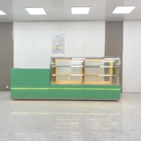 Vitrine Réfrigérée pour Boulangerie avec Éclairage LED Tricolore, Cadre en Acier Inoxydable, Verre Trempé, Présentoir à Gâteaux et Pains pour Café et Magasin