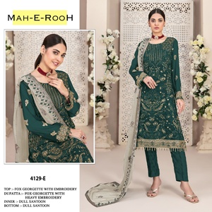 Costume de mariage pakistanais fantaisie en Georgette de soie Santoon de haute qualité pour dames Fournisseur en gros La fête comprend un design Kameez Dupatta - Product Image 4