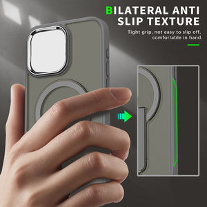 Étui de téléphone antichoc NJCASE avec support, texture antidérapante bilatérale pour iPhone 16 17 Pro Max 15 Pro et Samsung S25 S24 Ultra A16 - Product Image 2