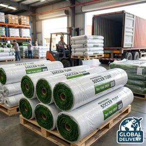 Gazon artificiel en monofilament durable 12000-16000 Dtex pour terrains de sport extérieurs et stades de football - Product Image 5