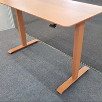 Bureau debout moderne à double jambe avec vérin pneumatique, réglable en hauteur, ergonomique, structure en acier massif, pour bureau, poste de travail à domicile et étude
