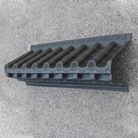 Tuile de toit en plastique PP avec cadre de support, style chinois, en résine synthétique, pour pavillon, jardin et décoration de bâtiment