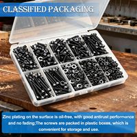 720Pcs Set Baut Kepala Hex dengan Mur & Ring M3 12.9 Baja Paduan Set M3*6 8 10 12 16 20mm SEKRUV KEPALA ALLEN