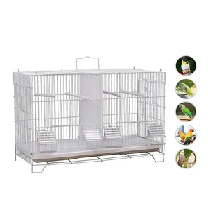 Aviary Finches Canaries Travel Vet Carrier Cage Empilhável Wide Divided Breeder Bird Cage com Divisor