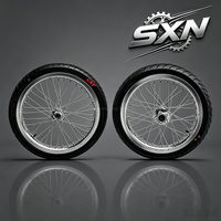 Kit de mise à niveau Supermoto 17 pouces pour Light Bee X LBX Talaria MX4 MX3 X3, roue de vélo électrique chromée argentée, pneu 70/90