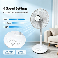 Ventilateur sur pied électrique OEM personnalisable, 4 vitesses, oscillation automatique, pour maison et bureau – Vente directe usine