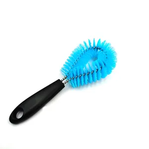 Multifunctional cup lid cleaning brush with twisted steel wire brush window cleaning brush for house cleaning FOB price