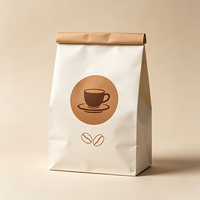 Bolsa de Empaque para Café Mate de 1 lb, con Fondo Plano, Válvula y Cierre de Cremallera con Tirador