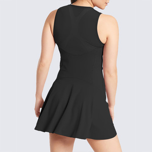 MIQI Vêtements athlétiques pour femmes Vêtements de tennis Robe de golf Pickleball à séchage rapide Robe de tennis 2 en 1 avec fermeture éclair - Product Image 3