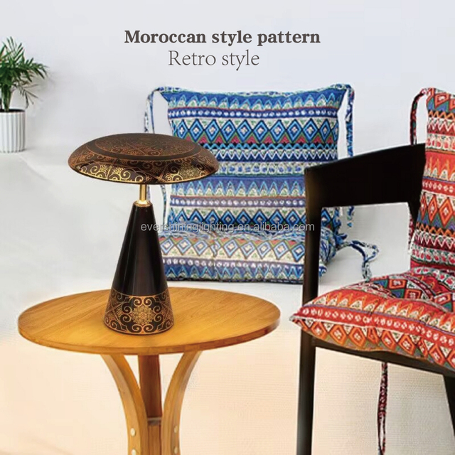 2024 Moroccan Style Magnetic Levitating Touch Dimmable LED Table Lamp USB Charging Bedside Lamp Reading Led Table Lamp