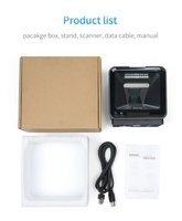 Escáner de Escritorio 2D con Cable USB, Sensor CMOS, 300 Escaneos/Segundo, Datos en Tiempo Real, Lector de Códigos QR/Barras, 1 Año de Garantía para Venta Minorista