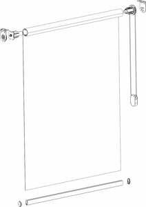 Kit Completo de Piezas para <span class=keywords><strong>Persianas</strong></span> Enrollables para Tubo de 43 mm: Incluye Soportes, Tapas, Tubo para una Fácil Instalación y <span class=keywords><strong>Reparación</strong></span> DIY - Product Image 5