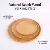 Plats en bois de hêtre personnalisables de plusieurs tailles, adaptés à la cuisine, à la salle à manger et à la décoration alimentaire
