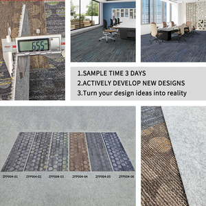 Losetas de Alfombra Modernas para Oficina, de Nailon, Rayadas, Ignífugas, Acolchadas, 50x50, OEM, Comerciales, para Hotel, Resistentes a las Manchas, Lavables - Product Image 4