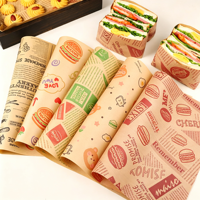 Papier d'emballage alimentaire jetable imperméable et résistant à la graisse pour frites