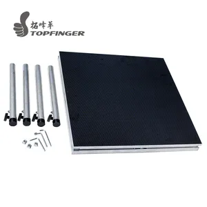 Topfinger Aluminum Best Price Concert Lighting Truss 1.22x1.22m 800kg/sq.m Black Topping Assembly Cheap Portable Stage