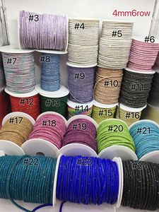 Cuerda de Estrás de 4 mm y 6 Hileras Resistente a la Decoloración con Pedrería de Cristal para Adornos y Decoración de Prendas - Product Image 6