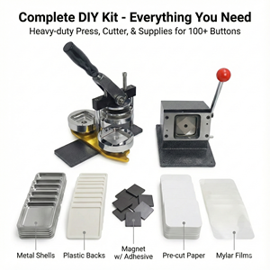 Macchina Automatica per Spille Quadrate da 50MM per Linea di Assemblaggio, Kit Fai-da-Te per Spille, Adesivi per Frigorifero e Materiali di Consumo per Spille Compatibili, Esportazione Internazionale - Product Image 2