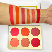 Private Label High Pigment Blush végétalien sans cruauté aux animaux Palette de fard à joues bronzante imperméable