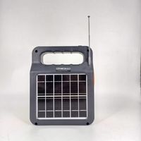 Intégrez le système d'éclairage solaire portatif de lampes de la boîte LED de CC de panneau solaire avec Mp3 Bluetooth FM
