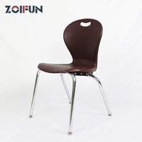 Chaises robustes en plastique PP avec dossier et assise pour l'école, chaise de formation pour étudiants, mobilier de salle de classe, chaise en plastique pour étudiants