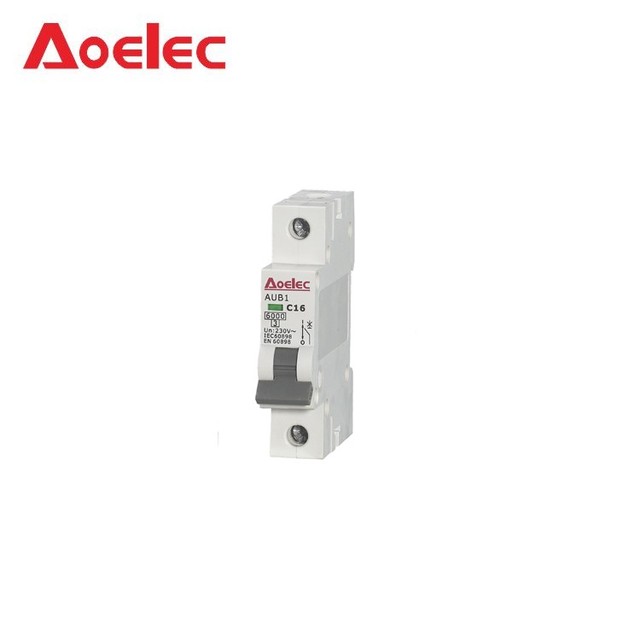 AUB1 6kA 16A with High Breaking Capacity MCB Circuit Breaker/Disjuntores
