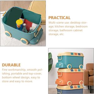 Oem Wholesale Stackable Durable PP Rectangle <b>Plastic</b> Cute Kids Storage <b>Box</b> & Bins for Home Toys Organization - Product Image 2