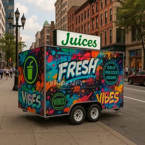 Fried Chicken Mobile Equipped Restaurant Bbq <b>Grill</b> Trailer Snack Food Truck with Full Kitchen - Product Image 6